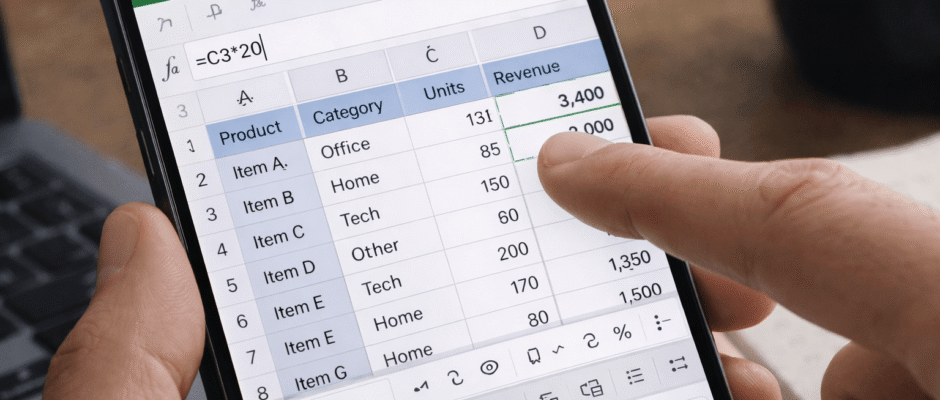 excel mobile app features editing formulas formatting smartphone guide